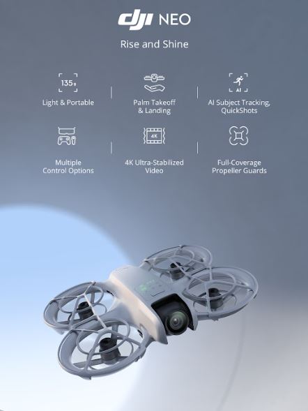 DJI Neo - Palm-Sized 4K Stabilized Video Drone